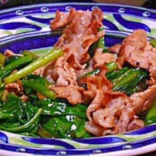 ご飯がすすむ 豚肉と小松菜の中華炒め